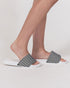 HEED NYC New Signature White Bottom Women's Slide Sandal